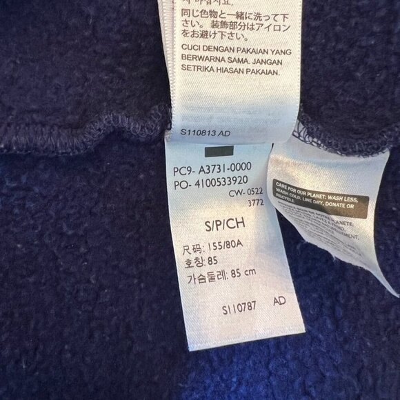 Levis Gold Tab Navy & Yellow Cropped Pullover Hoodie S - Picture 6 of 7